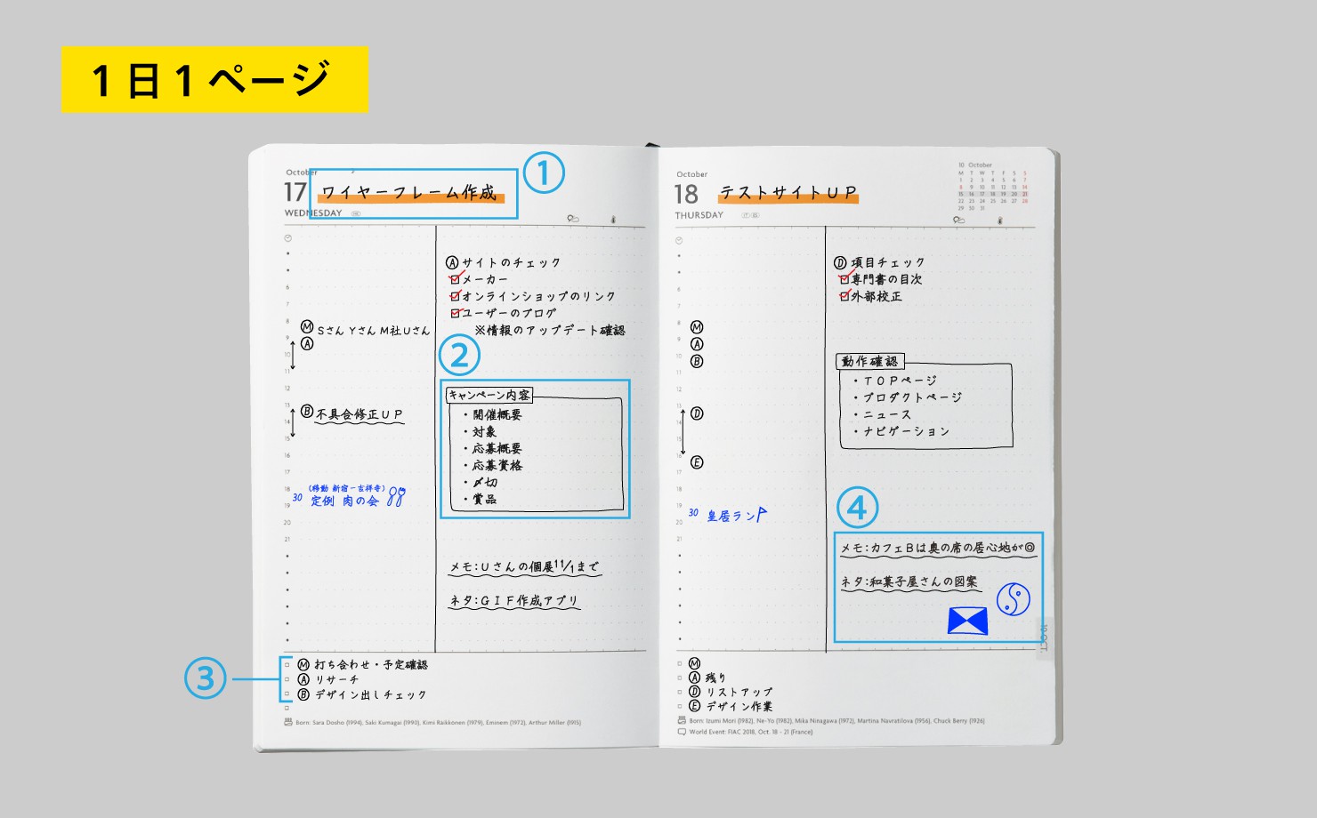 Edit 手帳18 12月 1月はじまり 18版 Edit手帳の注目ポイント Online Mark S オンライン マークス