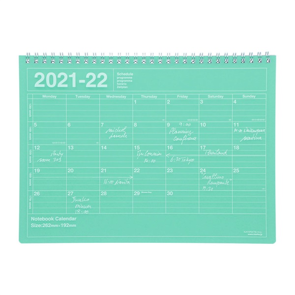 手帳 21 スケジュール帳 ダイアリー マンスリー 21年4月始まり B5変型 ノートブックカレンダー M マークス マークス公式通販