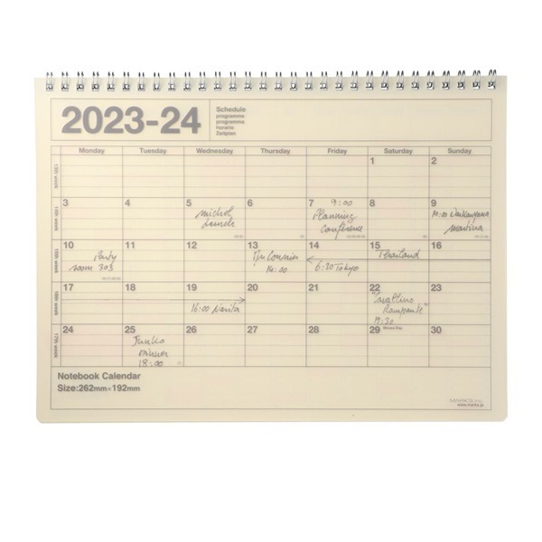 マークス 手帳 2023 スケジュール帳 4月始まり 月間ブロック B5変型 ノートブックカレンダー・M マークス公式通販