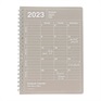マークス 手帳 2023 スケジュール帳 1月始まり 月間ブロック S ノートブックカレンダー・S・縦型(ブラウン)