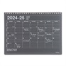 マークス 手帳 2024 スケジュール帳 2024年4月始まり 月間ブロック B5 ノートブックカレンダー・M(ブラック)