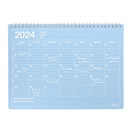 マークス 手帳 2024 スケジュール帳 2024年1月始まり 月間ブロック B5変型 ノートブックカレンダー・M(ブルー)