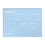 マークス 手帳 2024 スケジュール帳 2024年1月始まり 月間ブロック B5変型 ノートブックカレンダー・M(ブルー)