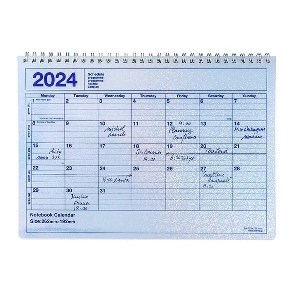 マークス 手帳 2024 スケジュール帳 2024年1月始まり 月間ブロック B5