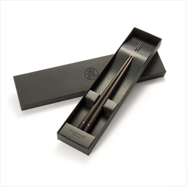 マルナオ 十六角箸 縞黒檀・235mm | マークス公式通販