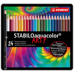STABILO スタビロ アクアカラー 24色セット 色鉛筆 2.8mm 水彩色鉛筆