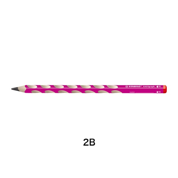 STABILO スタビロ かきかた鉛筆 イージーグラフ･右利き用 12本セット 鉛筆 3.15mm(ピンク/2B)