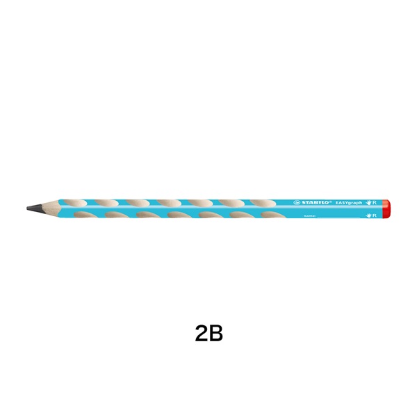 STABILO スタビロ かきかた鉛筆 イージーグラフ･右利き用 12本セット 鉛筆 3.15mm(ブルー/2B)