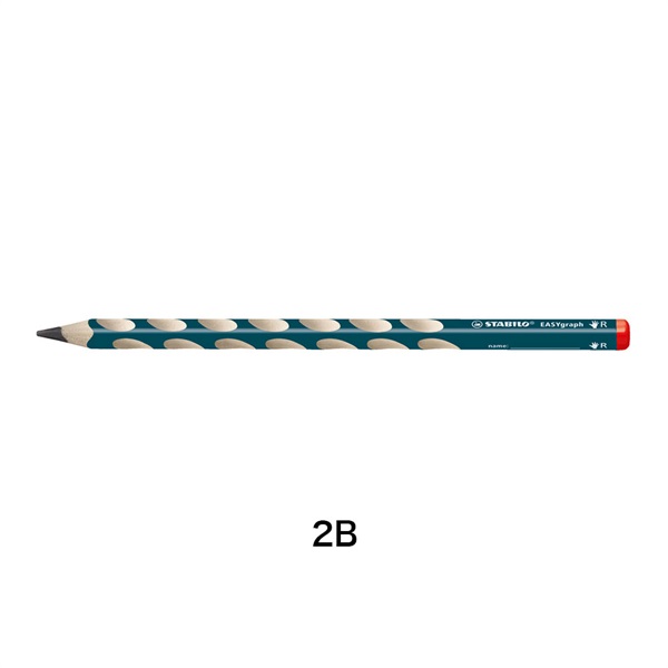 STABILO スタビロ かきかた鉛筆 イージーグラフ･右利き用 12本セット 鉛筆 3.15mm(ペトロール/2B)