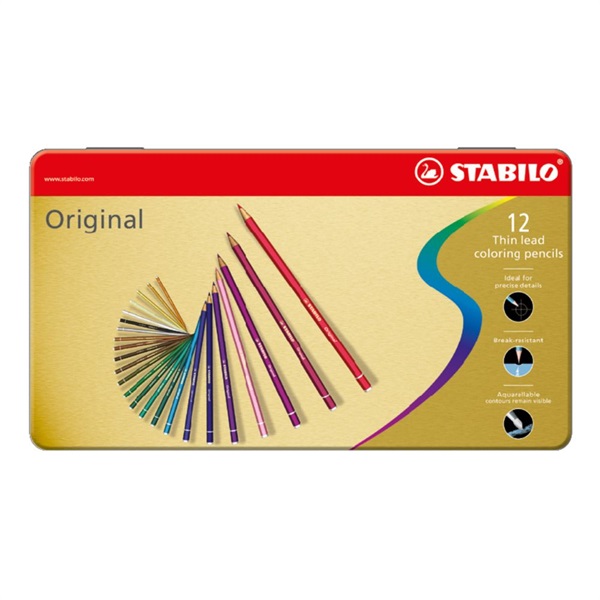 STABILO スタビロ オリジナル 12色セット 2.5mm 硬質色鉛筆 | マークス 