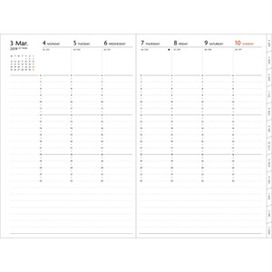 始まり月から選ぶ 19年3月始まり 手帳 19 スケジュール帳 ダイアリー Edit 週間バーチカル 19年3月始まり B6変型 シンプルジャケット マークス公式通販