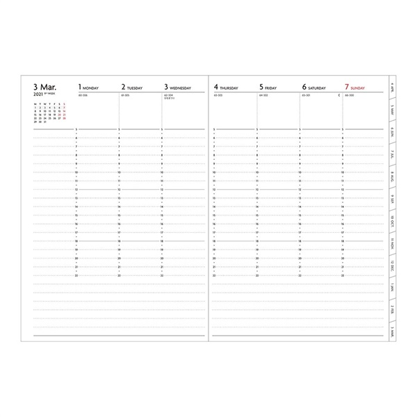 手帳 21 スケジュール帳 ダイアリー Edit 週間バーチカル 21年3月始まり B6変型 スープル マークス マークス公式通販