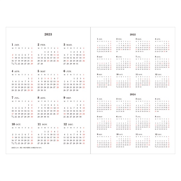 マークス 手帳 2023 スケジュール帳 12月始まり 週間レフト B6変型
